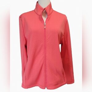 Greg Norman Collection Pink Fleece Jacket Full-Zip‎ Casual
